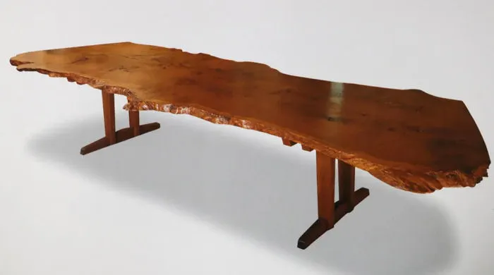 A table designed and crafted by George Nakashima
