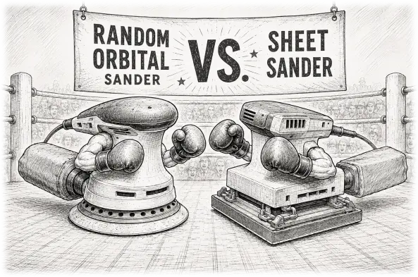 Random Orbital Sander vs Sheet Sander -- head to head competition